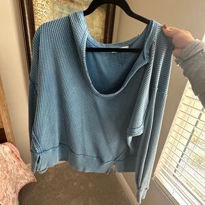Free People Blue Sweater